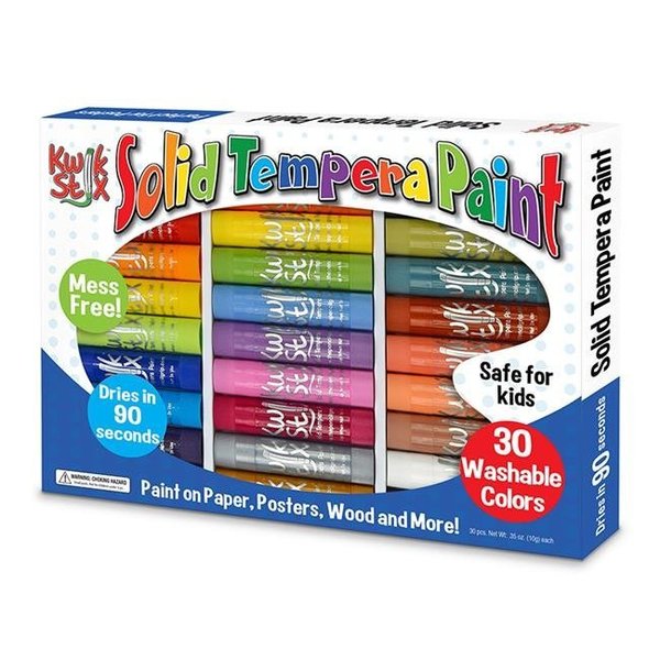 The Pencil Grip The Pencil Grip TPG681 Kwik Stix Tempera Paint Art 30 Colors Set; Assorted Color TPG681
